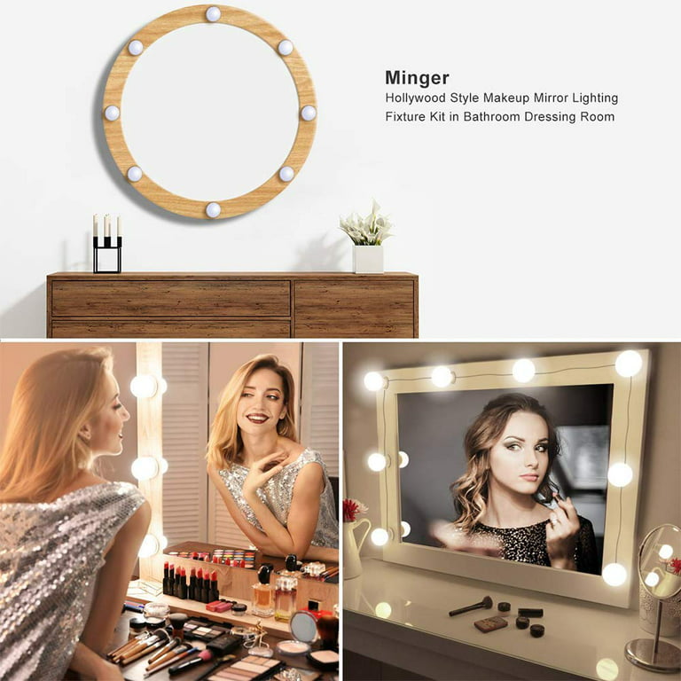Vanity Makeup Light kit for Mirror Dimmable 18 Watt LED Light Set of 10 Bulb  Lights
