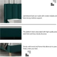 thumbnail image 5 of AUFANK Twin Bed Frame Upholstered Platform with Wooden Slats, Noise-Free, Green, 5 of 6