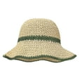 thumbnail image 2 of Mqqzkk Women Straws Hats Wide Beach Sun Cap Foldable Large Floppy Natural Paper Hat for Travel Summer Vacation, 2 of 2