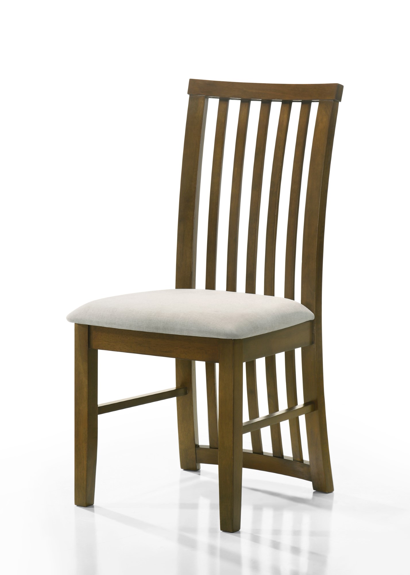 Home Design Osaka Dining Chair (Set of 6), Warm Gray/Brown, Slatted back design, Padded seat, Comfortable seating, Sturdy frame, Modern style, Durable construction