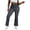 Gray, variant on Miluxas Women High Waisted Stretchy Flare Leggings Imitation Denim Fabric Tummy Control Flare Pants Solid Casual Streetwear Yellow