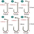 thumbnail image 2 of Fishing Jig Hook 100pcs Barbarian Jig Hooks High Carbon Steel Fishing Hooks for Freshwater Saltwater Size 1/0, 2/0, 3/0, 4/0, 5/0, 2 of 6