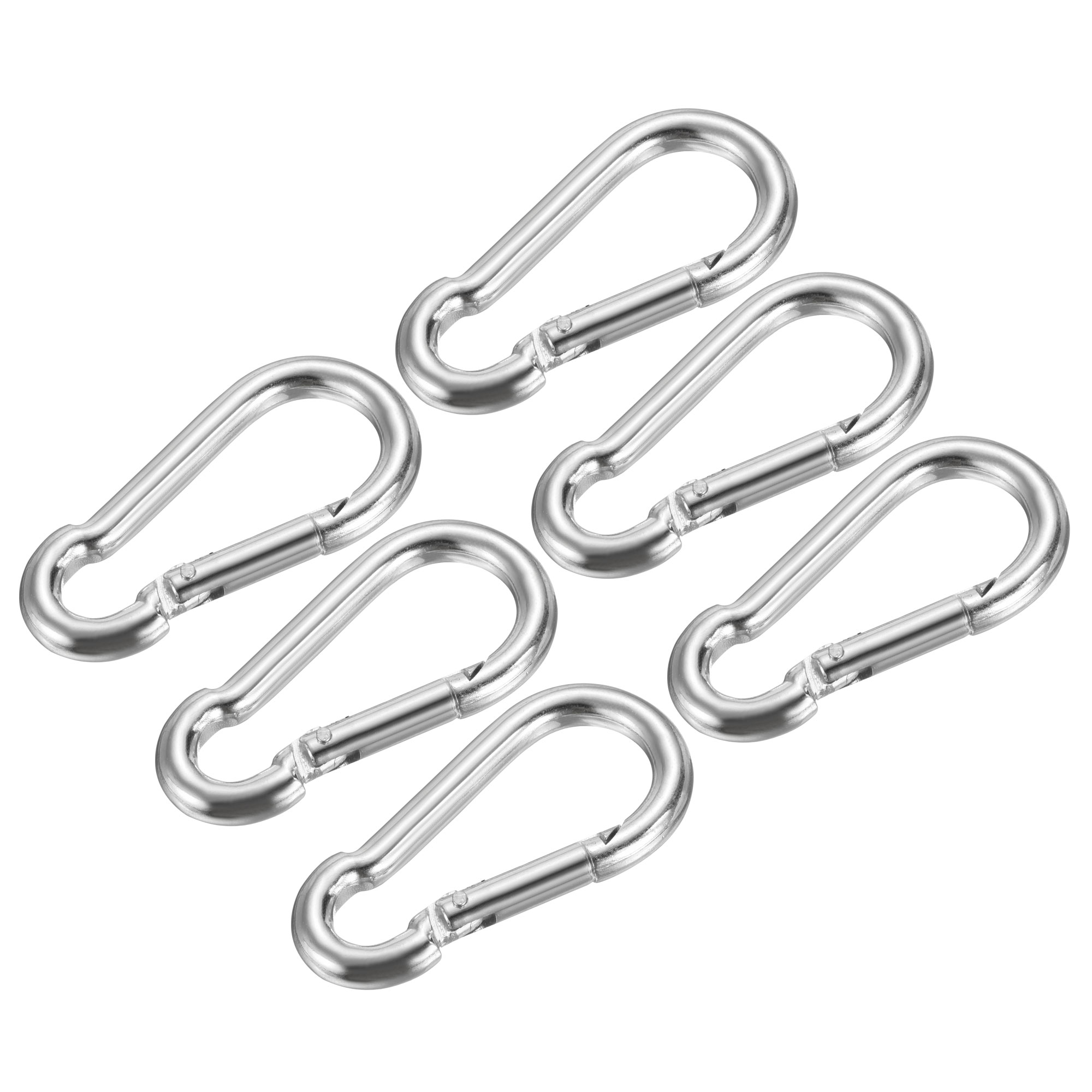 Uxcell Spring Snap Hook Keychain Clip, Carbon Steel, 6pack