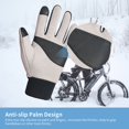 thumbnail image 4 of NIBOLOG 1 Pair Full Finger Riding Gloves Warm Fleeced Two Finger Outdoor Gloves for Bike, 4 of 8