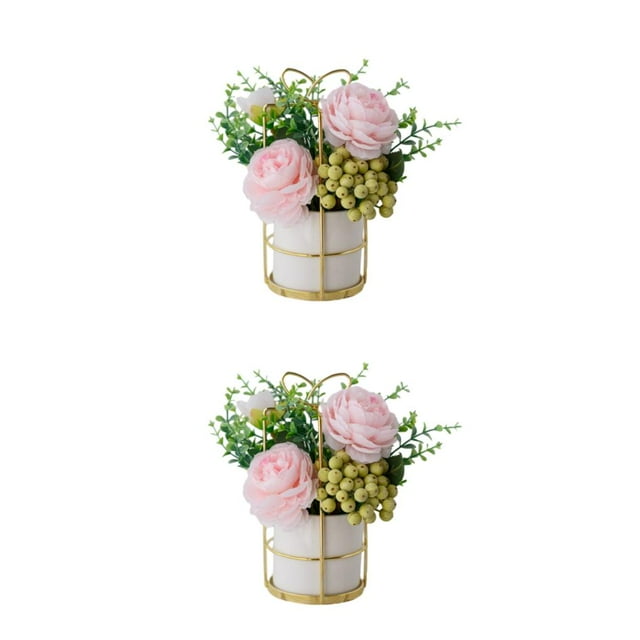 ZheElen Simulation Flower Set Versatile Usage Beautifully Designed Easy To Clean Pinellia Pink 2Set