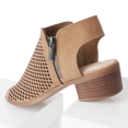 thumbnail image 2 of J. Adams Booties for Women - Comfortable Peep Toe Low Block Heel Tracy Bootie - Perforated Design with Zipper Closure, 2 of 7