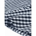 thumbnail image 5 of INSPIRE CHIC Gingham Top for Women's Ruffle Shirt V Neck Cap Sleeve Checkered Blouse M Navy Blue, 5 of 6