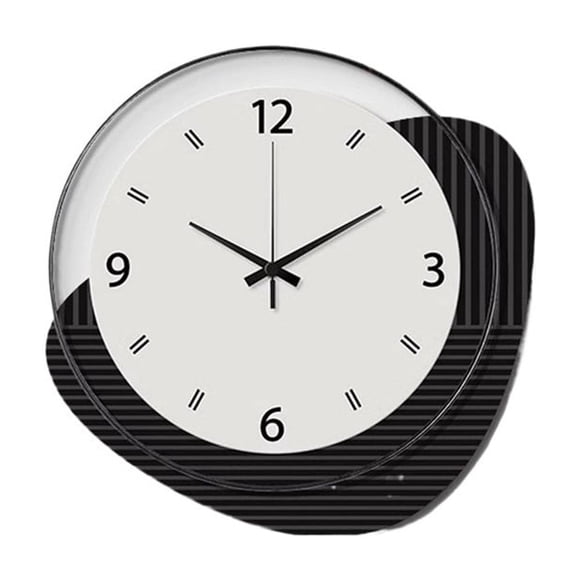 Reloj de lujo ligero for sala de estar, sin perforaciones, for colgar en el restaurante, decoración creativa, 30 x 30 cm