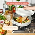 thumbnail image 5 of Beautiful All-in-One 4 QT Hero Pan with Steam Insert, 3 Pc Set, White Icing by Drew Barrymore, 5 of 14
