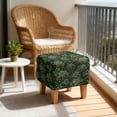 thumbnail image 4 of SCRAWLGOD St. Patrick's Day Four Leaf Clover Print Golden Green Stretch Ottoman Cover Slipcovers Square for Living Room Foot Stool Stretch Covers to Fit Ottoman Foot Rest, with Elastic Band, 4 of 7