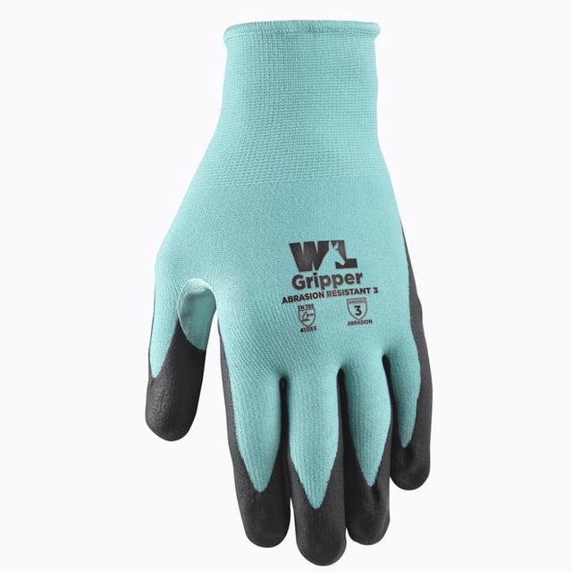 Guantes Grip Wells Lamont para mujer, color verde azulado, talla L, 1 par