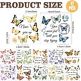 thumbnail image 2 of 12 Sheets Butterfly Rub on Transfer Butterfly Flower Rub on Transfer Stickers Spring Summer Rub on Decal Stickers for Wood Paper Furniture DIY Crafts 5.5 x 5.5 Inches, 2 of 9