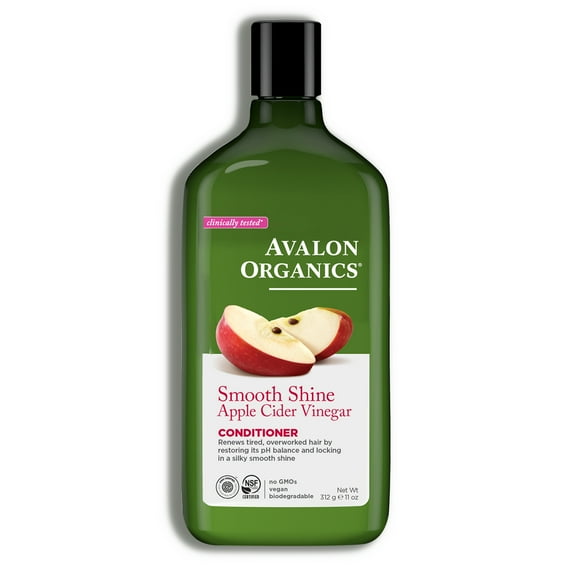 Avalon Organics Smooth Shine Apple Cider Vinegar Conditioner, 11 oz