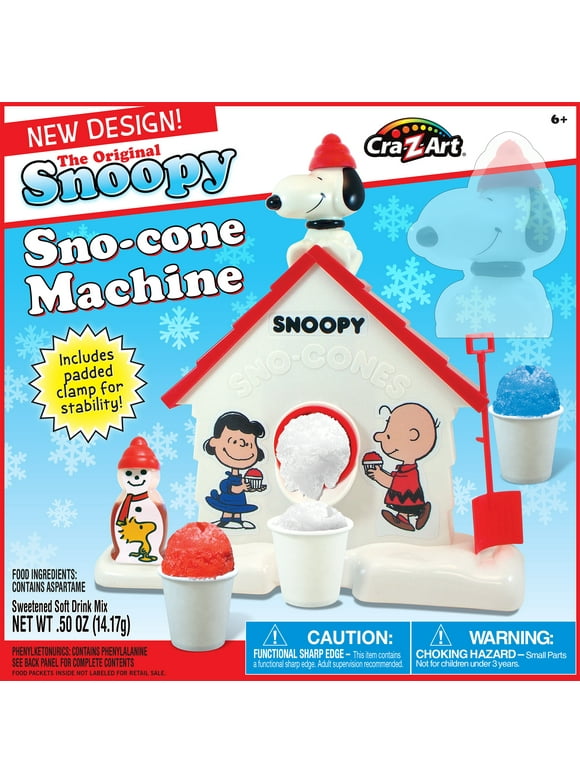 Snoopy Sno-Cone Machine by Cra-Z-Art - Make Tasty Sno-Cones Fast and Easy!