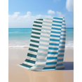 thumbnail image 4 of Colorful Stripe Beach Towels Oversized Super Absorbent, Modern Teal Blue Green Vertical Striped Lightweight Bath Towel Quick Dry Sets For Bathroom/Pool/Rv Camping/Beach Play/Gym Room/Picnic 30"x60", 4 of 8