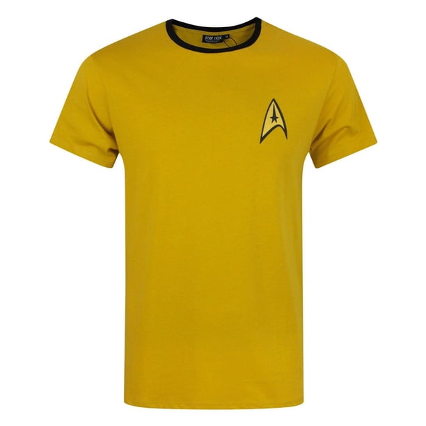 Star Trek - Camiseta diseño Uniforme Command oficial para hombre (Amarillo)