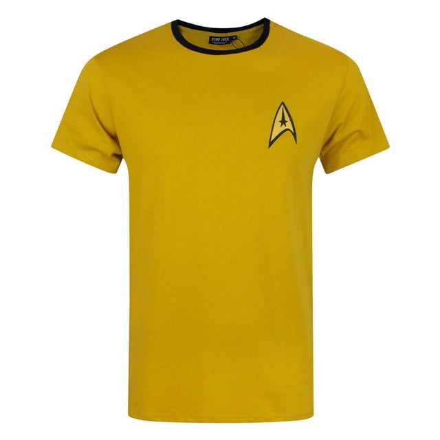 Star Trek - Camiseta diseño Uniforme Command oficial para hombre (Amarillo)