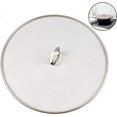 thumbnail image 1 of Juego de 2 cubre sartenes de acero inoxidable con mango de cocina abatible, práctica tapa para sartenes u ollas Ø 25 cm + 32 cm, 1 of 5