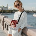 thumbnail image 2 of Xixirimido Small Sling Backpack Crossbody Sling Bag for Women, Chest Bag Fanny Pack Phone Purse for Hiking Traveling, Snowman Christmas Tree Red, 2 of 7