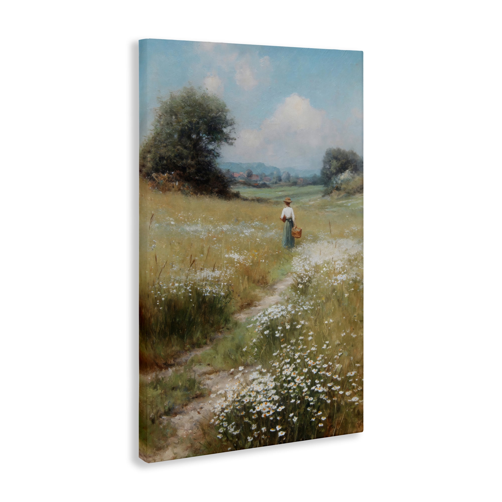 Stupell Industries Flower Gazing in Summer Meadow Canvas Wall Art, design by Petal Prints Design