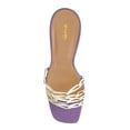 thumbnail image 4 of XYD Women Woven Strap Wedge High Heel Slide Sandals Square Open Toe Slip On Mules Elegant Beach Dressy Shoes Size 6 Purple, 4 of 4