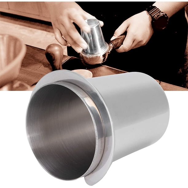 Taza dosificadora de café de 51 mm, taza dosificadora de acero inoxidable, taza dosificadora con mango para máquina de café, herramientas para máquinas de café, se adapta a portafiltros de 51 mm