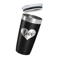 thumbnail image 3 of Love Tumbler Valentine's Day Heart Travel Mug Insulated Laser Engraved Coffee Cup 20 oz Black, 3 of 5