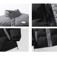 thumbnail image 6 of TIANZEN Men's Color Contrast Patchwork Standing Collar Padded Jacket Men's Winter Thick Warm Couple Loose Padded Jacket Thick Men Jacket Cargo Vest with Hood, 6 of 6