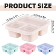 thumbnail image 3 of Snack Containers – 3-Compartment Lunchable Containers with Lids, Clear Plastic Bento Box, Microwave & Dishwasher Safe, Portable for Work, Travel, Meal Prep, 3 of 9
