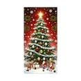 thumbnail image 2 of Housse de Porte de Noël Père Noël Rideau de Porte / Décoration Murale des Fêtes pour Porte d'Entrée / Tissu Polyester Festif Décoration Intérieure Extérieure pour la Maison, 2 of 6