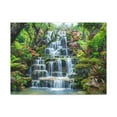thumbnail image 2 of Waterfall w Maple Trees Kyoto Garden Canvas Wall Art for Home Decor Ready-to-Hang, 2 of 18
