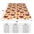thumbnail image 3 of Bixox Fleece Blanket Thanksgiving Turkey and Pumpkin Pattern Super Soft Double-Sided Microfiber Flannel Blanket for Sofa, Bed, Couch,Suitable for All Seasons - 80"x60", 3 of 5
