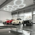 thumbnail image 4 of Glitnous Hexagon LED Garage Lights, 6500K Ceiling Lights, 15 Hex Grids, LED Shop Lights for Warehouse/Garage/Car Wash/Car Show/Car Detailing Shop, 4 of 8