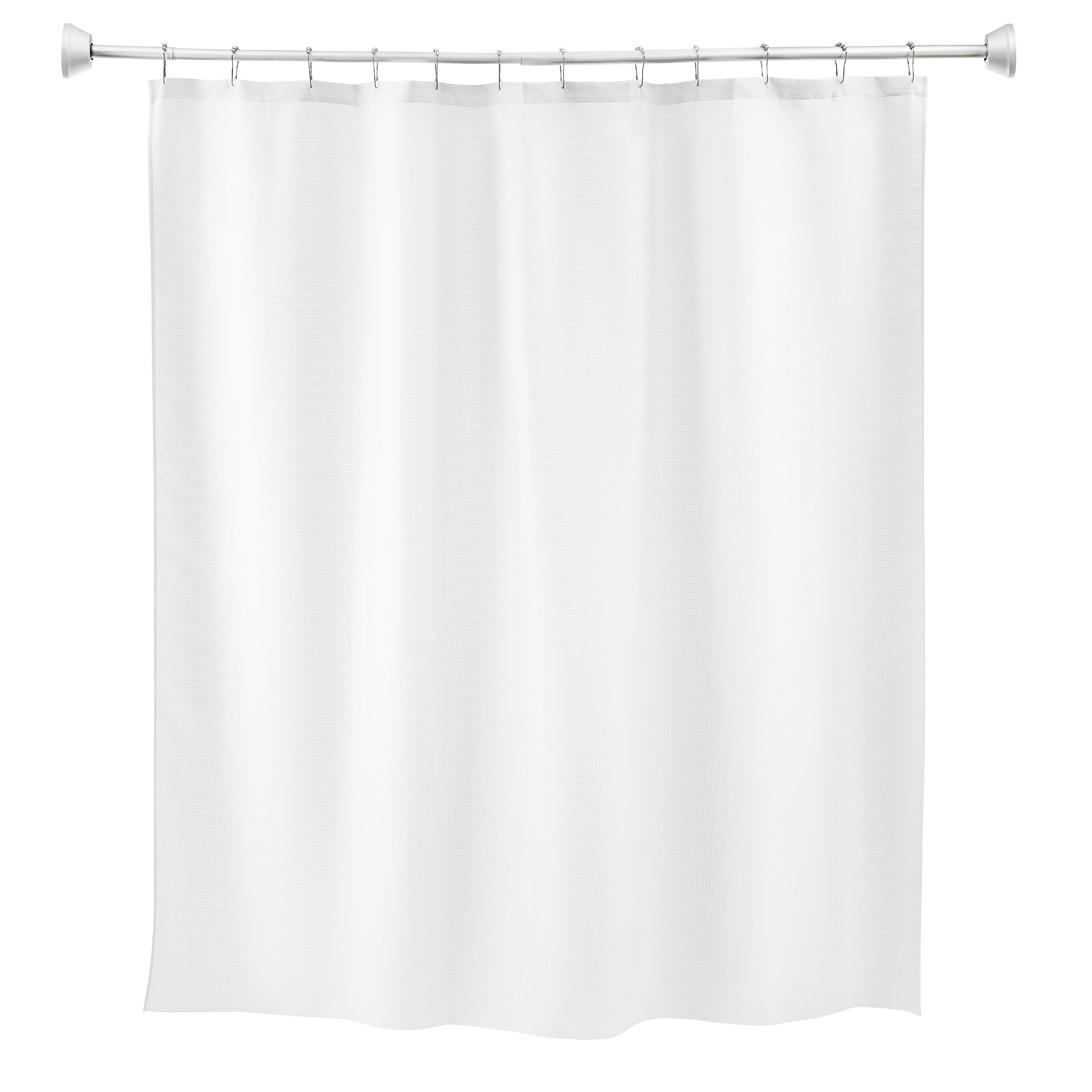 Whitmor Waffle Weave Polyester Shower Curtain 72" x 72"