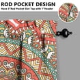 thumbnail image 3 of Artistic Spiritual Mandala Kitchen Curtains 2 Pack - 27.5Wx39L Inch Traditional Sacred Tribal Boho, Semi-Sheer Rod Pocket Window Treatment, 3 of 4