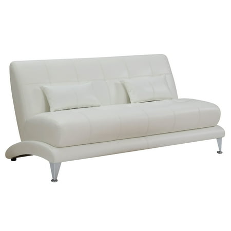 Furniture Of America Max Modern Tufted Leather Sofa
