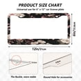 thumbnail image 7 of Aluminum License Plate Frame 2 Pack Car Exterior Accessory Car Tag Holder for Front Rear Plates Cars Decor Watercolor Opossum Pattern, 7 of 7