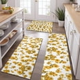 thumbnail image 2 of White Yellow Flower Sunflower Pattern Kitchen Rugs Sets Of 3,Kitchen Runner Rugs Non Skid Washable,Decorative Kitchen Floor Mats for Kitchen,Sink,Laundry,17"x30"+ 17"x47" + 17"x59", 2 of 6