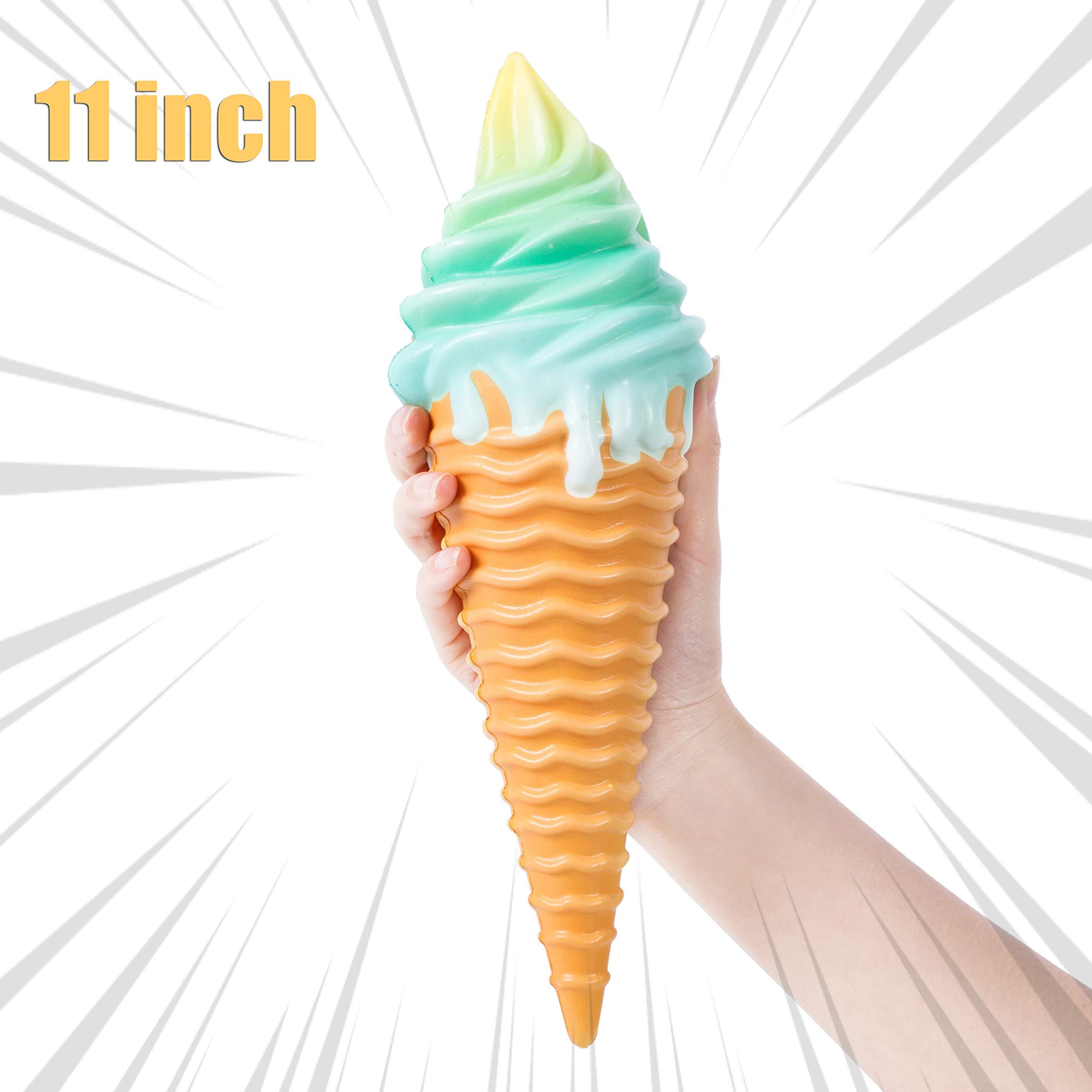 AILIMY 11" inch Squishies Galaxy Torch Ice Cream Jumbo Slow Rising Cute Super Big Squishies Food