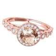 thumbnail image 2 of Aonejewelry 1.20 Ct. Ttw Diamond and Moragnite Ring In 14k Rose Gold, 2 of 4