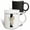 Multicolor, variant on 3drose, Pretty Tropical Leaf Monogram Initial T, 11oz Two-tone Black Mug