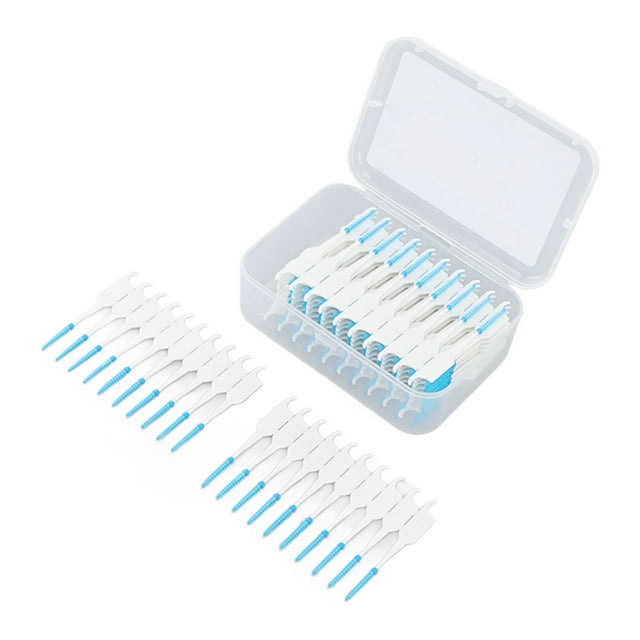 Interdental Brush Soft Interdental Brush Floss Toothpick Brush Floss Interdental Brush Oral Cleaning Tool Interdental Brush Disposable Soft Silicone Head Portable Floss Toothpick