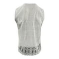 thumbnail image 6 of Tank Tops Men Summer Casual Loose Fit Lace Hollow out See through Crewneck Sleeveless Shirt Beach Tanks, 6 of 8