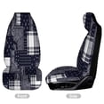 thumbnail image 2 of Paisley Plaid Patchwork Bandana Car Seat Covers Front Seats Universal Fit for Cars SUV Truck Auto Interior Accessories, 2 of 3