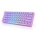 thumbnail image 3 of Clavier Mécanique de Jeu HK GK61 - 61 Touches Multicolores RGB Illuminé LED Rétroéclairé Filaire Programmable pour PC/Mac Gamer (Gatron Optique Marron, Lavande), 3 of 4