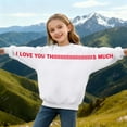 thumbnail image 2 of Shadoumai Girl Boy Valentines Day Sweatshirt I Love You This Much Hoodies Sweatshirts Funny Graphic Pullover Tops 3-13 Years, 2 of 6
