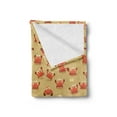 thumbnail image 2 of Crabs Soft Flannel Fleece Throw Blanket, Playful Childish Sea Animals on a Sandy Beach with Shells Kids Design Fauna, Cozy Plush for Indoor and Outdoor Use, 70" x 90", Pale Brown Orange, by Ambesonne, 2 of 5