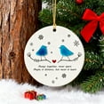 thumbnail image 2 of DURUA 3.14in Sea Glass Christmas Ornament for Couples, 2D Acrylic Keepsake for Loved Ones Romantic Holiday Decor, Long Distance Relationship Gift(B), 2 of 4