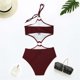 thumbnail image 4 of Bikini sexy de una pieza para mujer con almohadilla en el pecho y sin tirantes de cuello halter con aros Fridja nalpqowj24437, 4 of 5