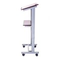 thumbnail image 2 of Luxor LX-ADJ-DW Wood Laminate Shelving Adjustable Height Rolling Presentation Podium (pack of 2), 2 of 3